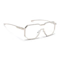 Drip | Silver Wayfarer Eyeglasses for Men & Women | 98145MG5163-C1