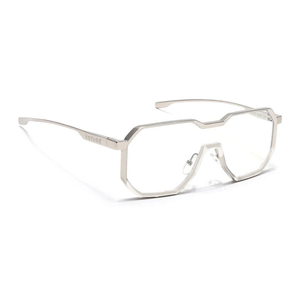 Drip | Silver Wayfarer Eyeglasses for Men & Women | 98145MG5163-C1