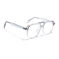 Voyage Light Blue & Clear Wayfarer Eyeglasses for Men & Women (28365MG4376-C4)
