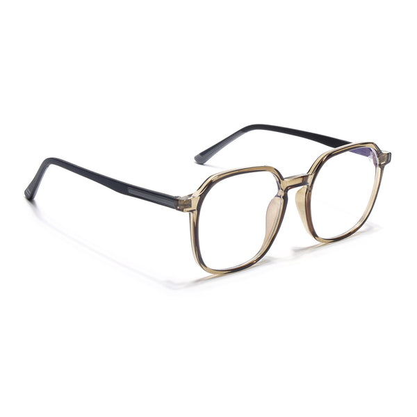 Voyage Brown Round Eyeglasses for Men & Women (11008MG3996-C4)