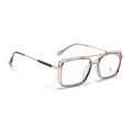 Eyejack Skyline Golden & Grey Rectangle Eyeglasses for Men & Women (170205FCL2017-C6)