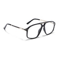 EyeJack Titex Shine Black & Silver Aviator Eyeglasses for Men & Women (18906CL293-C2)