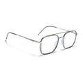 Eyejack Aura Light Grey & Silver Wayfarer Eyeglasses for Men & Women (19004FCL1966-C3)