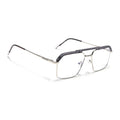 Eyejack Aura Grey & Silver Wayfarer Eyeglasses for Men & Women (19005FCL1971-C2)