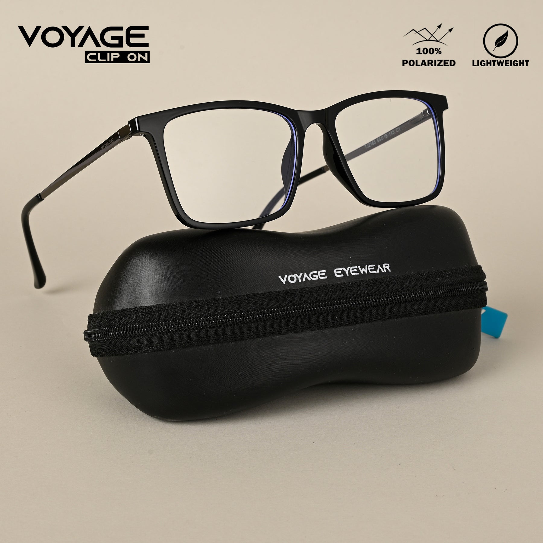 Voyage Exclusive Black Polarized Wayfarer Sunglasses for Men & Women (