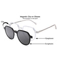Voyage Transparent Wayfarer TR Clip-On Polarized Sunglasses for Men & Women (2182PMG4660-C2)