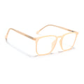 Voyage Thin Peach Square Eyeglasses for Men & Women (28806FMG7591)