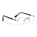 Voyage Golden Rimless Eyeglasses for Men & Women (3012FMG9266)