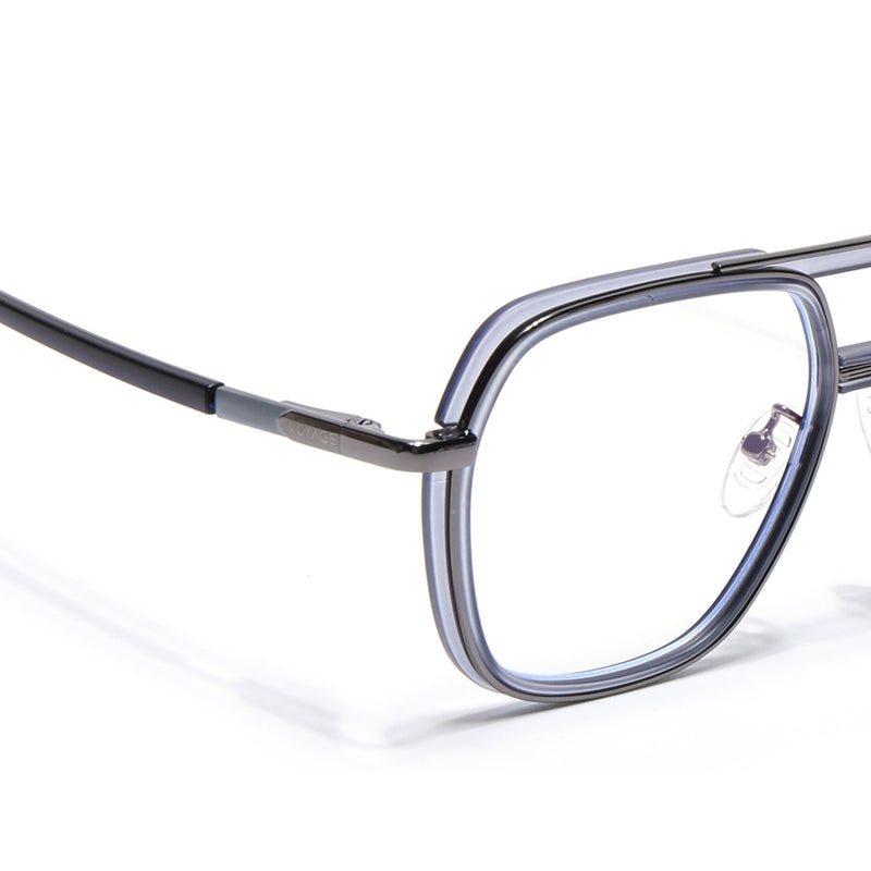 Voyage Grey Wayfarer Eyeglasses for Men & Women (5014FMG6871-C5)