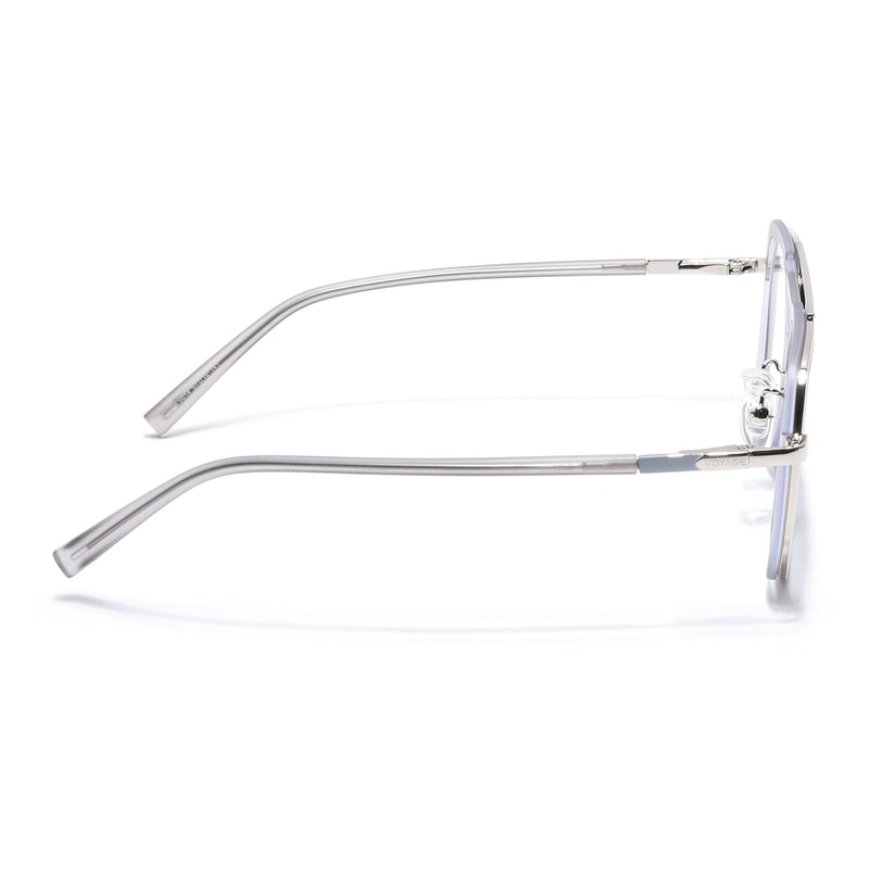 Voyage Silver & Transparent Wayfarer Eyeglasses for Men & Women (5014FMG6873-C7)