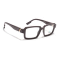Voyage Brown Rectangle Eyeglasses for Men & Women (52200FMG7681)