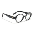 Voyage Black Round Eyeglasses for Men & Women (52203FMG7696)