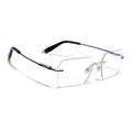 Rimless Sunglasses (Clear Lens Golden & Black Frame FMG9267)