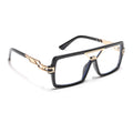 Ricker | Black & Golden Wayfarer Eyeglasses for Men & Women (6190MG6605-C1)