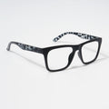 EyeJack Bell Bottom Matt Black Square Eyeglasses for Men & Women (62202CL450-C10)