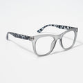 EyeJack Bell Bottom Matt Grey Square Eyeglasses for Men & Women (62204CL389-C4)