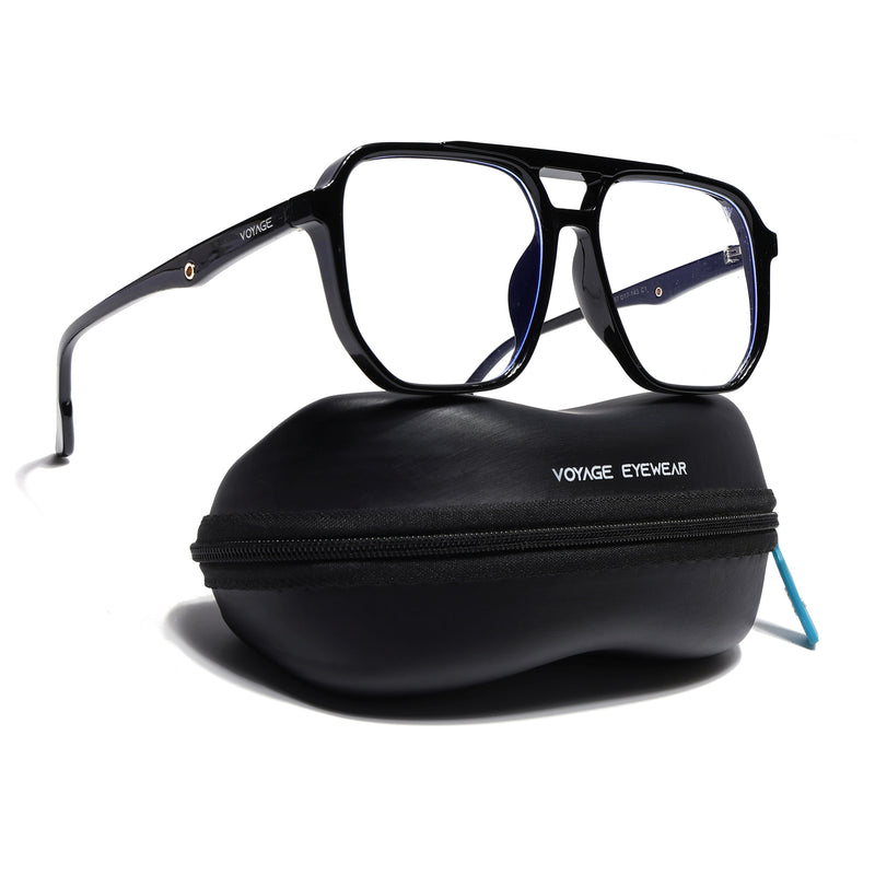 Voyage Maverick Shine Black Wayfarer Eyeglasses for Men & Women (7016MG5003-C1)
