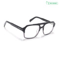 Voyage Glaze Black & Grey Square Acetate Eyeglasses for Men & Women (7065SLMG6474-C2)