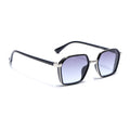 Eyejack Silver & Black Hexagonal Sunglasses for Men & Women (80745CL2134)