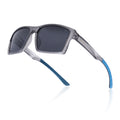 Square Polarized Sunglasses | Black Lens | Grey Frame - PMG6744