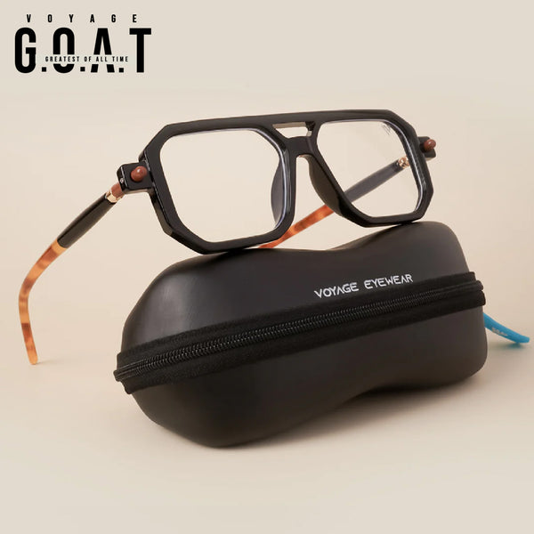 Voyage Goat Black Wayfarer Eyeglasses for Men & Women (86582MGA2-C1)