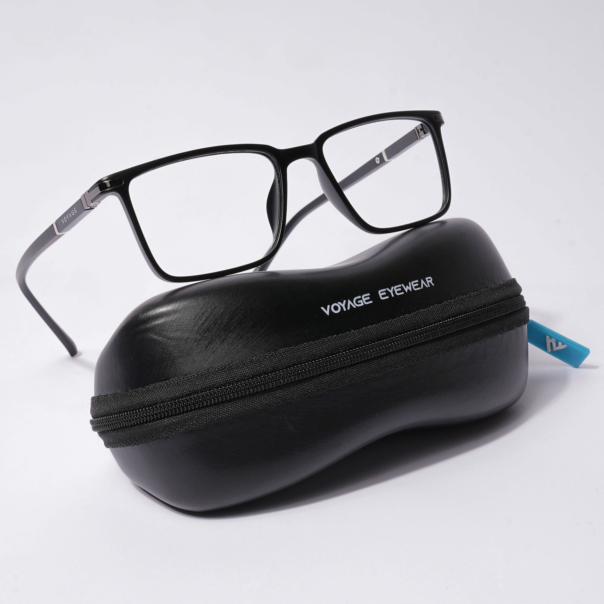 Voyage FlexLite Matt Black Rectangle Eyeglasses for Men & Women (96601