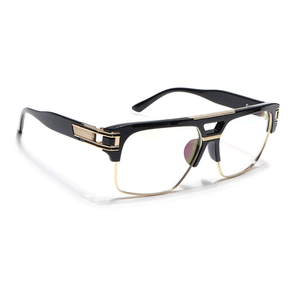 Voyage Parkar Black & Golden Wayfarer Eyeglasses for Men & Women (97123MG5246-C1)