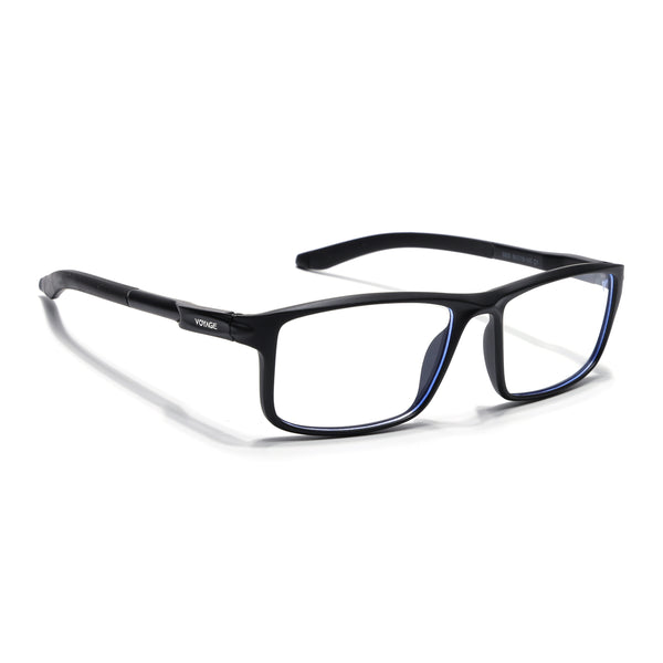 Voyage Active Black Rectangle Eyeglasses for Men & Women (9808MG5743-C1)