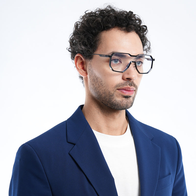 Drip | Matt Black Eyeglasses for Men & Women | 98145MG5164-C2