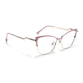 Voyage Glam Pink & Golden Cateye Eyeglasses for Women (9847MG4404-C4)