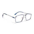 Voyage Silverline Blue & Matt Silver Wayfarer Eyeglasses for Men & Women (98702MG5455-C2)