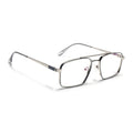 Voyage Silverline Silver & Grey Wayfarer Eyeglasses for Men & Women (98702MG5458-C5)