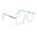 Sky Blue Square Eyeglasses for Men & Women (99001FMG6812-C5)
