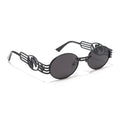 Viper | Oval Sunglasses (Black Lens | Black Frame - MG5190)