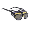 Shift | Black Rectangle Clip-On Eyeglasses for Men & Women (CL003FMG8625)
