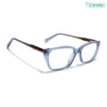 Voyage Glaze Blue Cateye Eyeglasses for Women (FPK26007FMG8105)