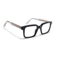 Voyage Glaze Black Square Acetate Eyeglasses for Men & Women (FPK26015FMG8655)