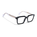 Voyage Glaze Black Square Acetate Eyeglasses for Men & Women (FPK26021FMG8660)