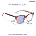 Voyage Glam Pink Cateye Photochromic lens Eyeglasses for Women (95005FMG7814)