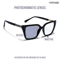 Voyage Glam Black Cateye Photochromic lens Eyeglasses for Women (95005FMG7811)
