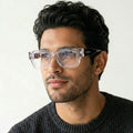 Obsidian | Voyage Transparent Rectangle Eyeglasses for Men & Women (KG2540FMG8005)