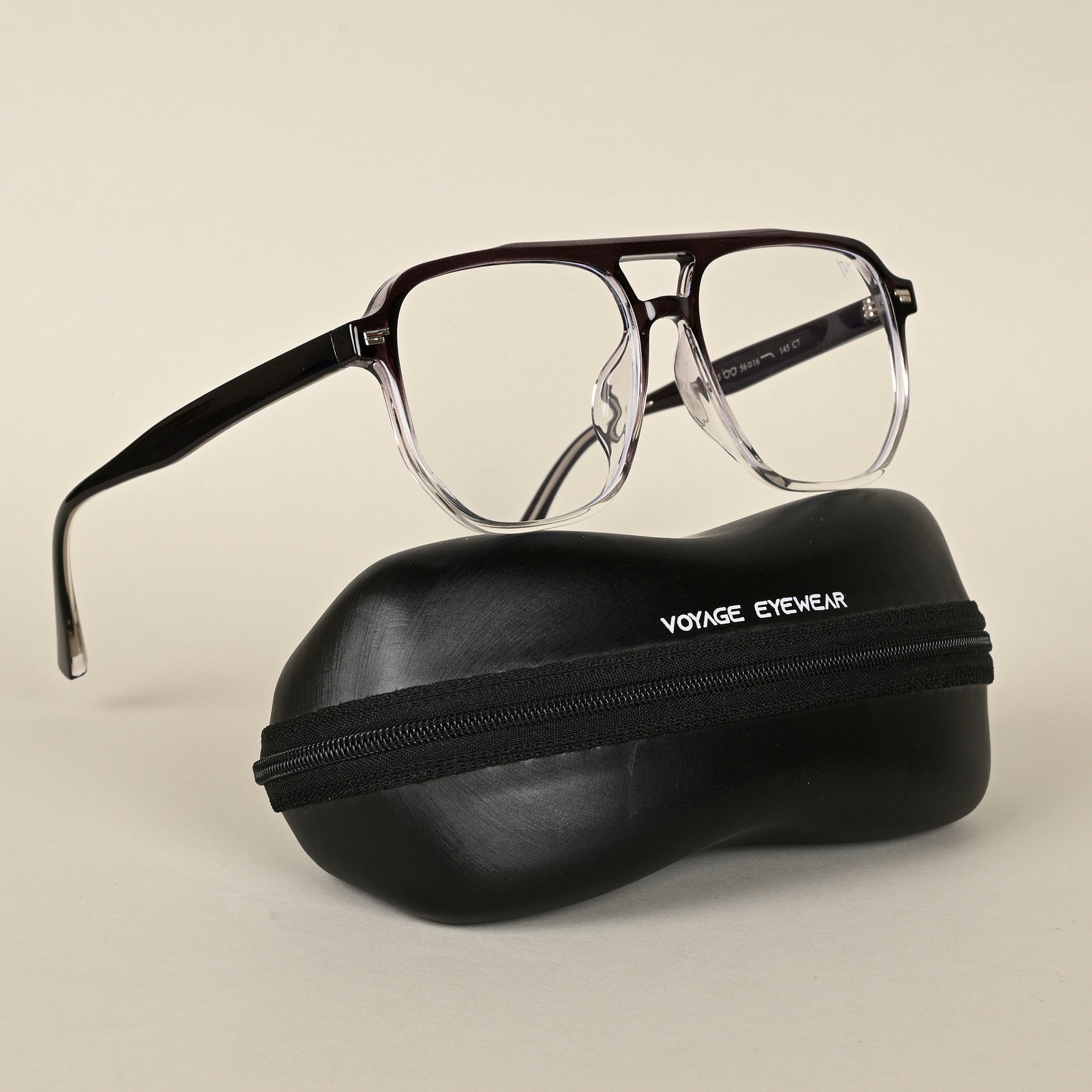 Jack Marc Black Wayfarer Eyeglasses for Men - Antiblue main image 0