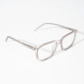 EyeJack Vortex Transparent Brown Rectangle Eyeglasses for Men & Women (SL003CL15-C5)