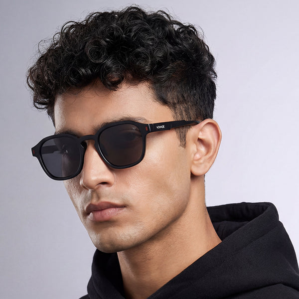 Matira | Black & Red Wayfarer Polarized Sunglasses | PMG7421