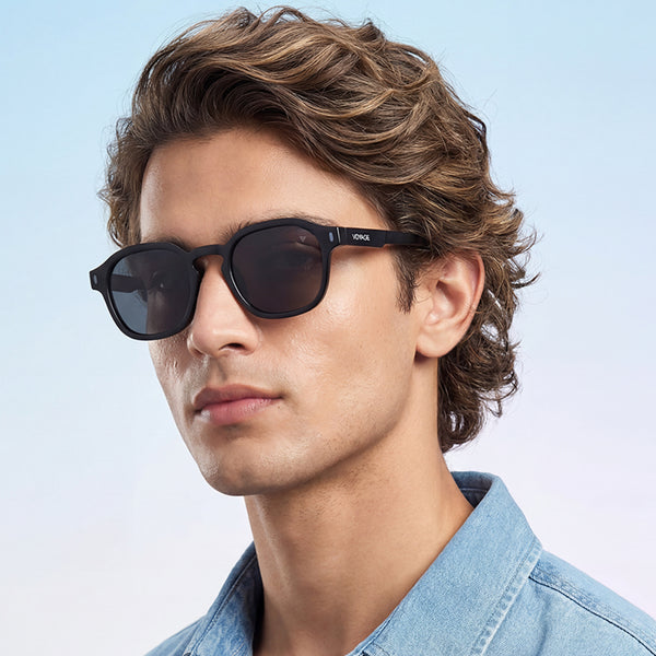 Matira | Black & White Wayfarer Polarized Sunglasses | PMG7423