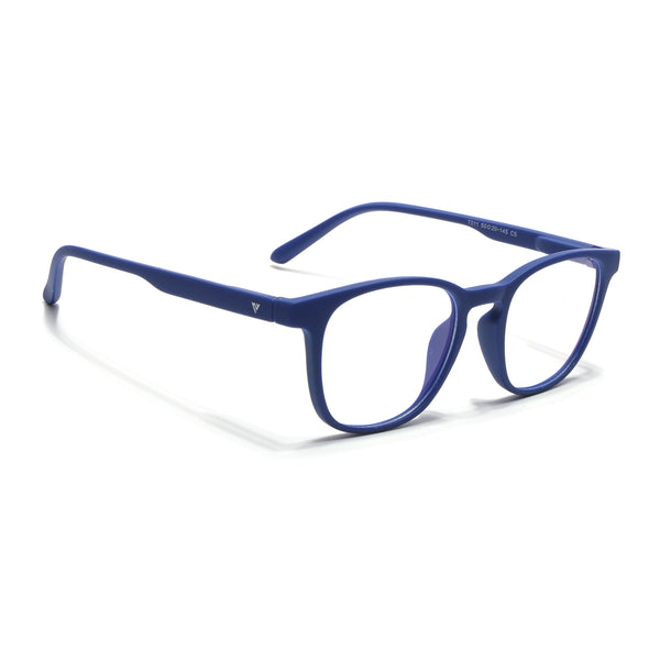 Voyage Air Royal Blue Square Eyeglasses for Men & Women (T011MG4735-C9)