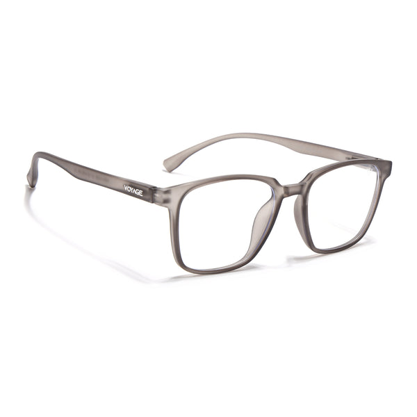Voyage Air Grey Square Eyeglasses for Men & Women (TR03MG4553-C8)