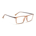 Eyejack Domino Shine Brown Rectangle Eyeglasses for Men & Women (TR1006FCL1695-C10)