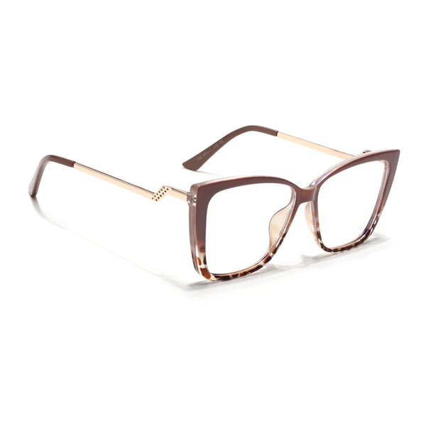 Voyage Glam Brown Cateye Eyeglasses for Women (TR5046MG4013-C4)