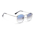 Malana | Blue & Clear Round Sunglasses | Silver Frame - MG7561